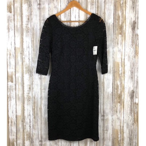 Eliza J Sheath Dress Black size 6 NWOT - Picture 1 of 5